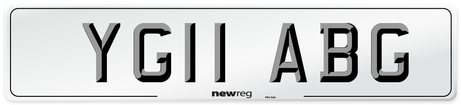 YG11 ABG Number Plate from New Reg